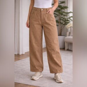 Flamingals Solid stitch Detail Mid Waist Crop Straight Leg Jeans Size XL NWT